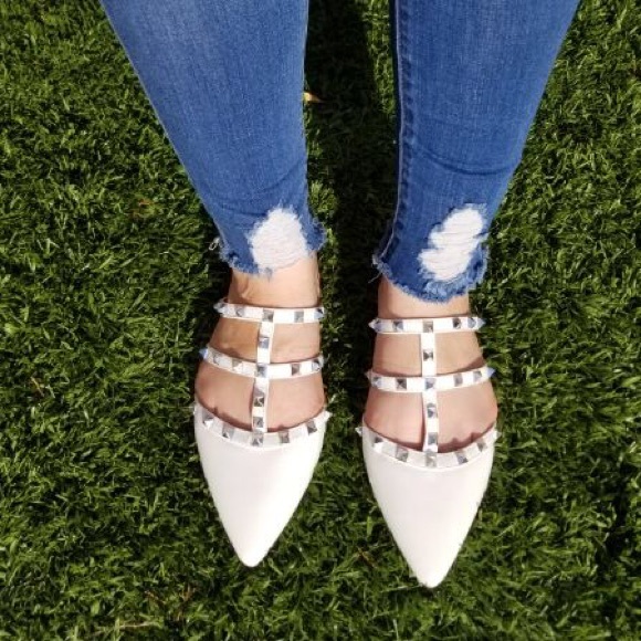 Four Hearts Boutique Shoes - LAST SIZE 6.5 ❗️Victoria Studded Mules